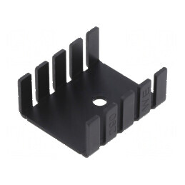 Radiator extrudat U TO202, TO218, TO220, Negru, Dimensiuni: L 30mm, W 25,4mm | Electronic-mag.ro | Componente Electronice