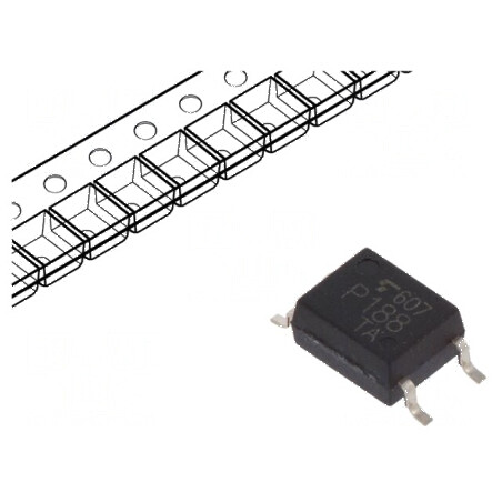 Optocuplor SMD 1 Canal, 1 Iesire, Tranzistori, Izolare 3,75kV, Tensiune Colector-Emetter 350V | Electronic-mag.ro | Componente Electronice