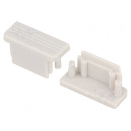 Obturator LED pentru profiluri gri, 2 buc, din ABS - TOPMET | Electronic-mag.ro | Componente Electronice