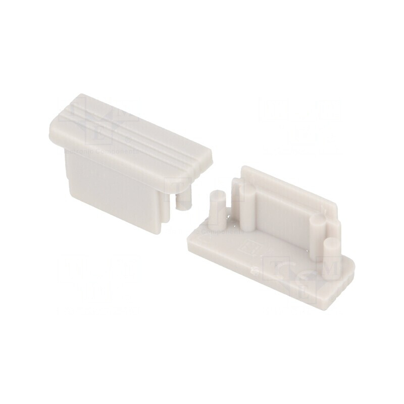 Obturator LED pentru profiluri gri, 2 buc, din ABS - TOPMET | Electronic-mag.ro | Componente Electronice