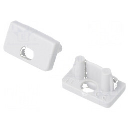 Obturator LED Profil Gri 2 Bucăți ABS cu Orificiu SLIM8 | Electronic-mag.ro | Componente Electronice