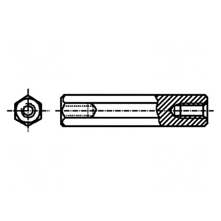 Piuliță Distanțieră Filetată Poliamidă M4 12mm BN 7372 - Componentă de Montaj pentru Construcții și Industria Ușoară | Electronic-mag.ro | Componente Electronice