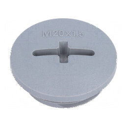 Capac de protecţie M20 1,5 IP68 din poliamidă gri închis pentru cabluri de 6mm | Electronic-mag.ro | Componente Electronice