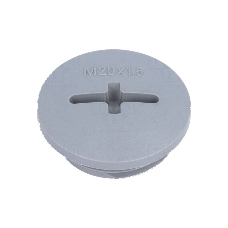 Capac de protecţie M20 1,5 IP68 din poliamidă gri închis pentru cabluri de 6mm | Electronic-mag.ro | Componente Electronice