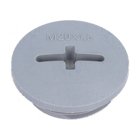 Capac de protecţie M20 1,5 IP68 din poliamidă gri închis pentru cabluri de 6mm | Electronic-mag.ro | Componente Electronice