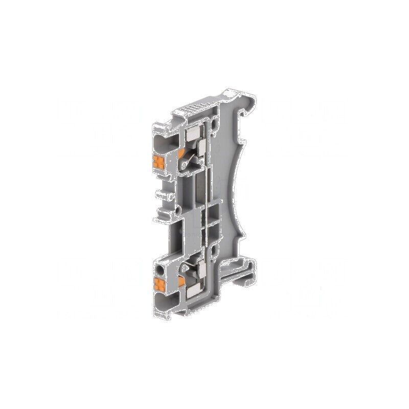 Termoconector de îmbinare pentru șine, 0,2÷1,5mm², 1 pistă, 2 borne, gri, DS TS35 | Electronic-mag.ro | Componente Electronice