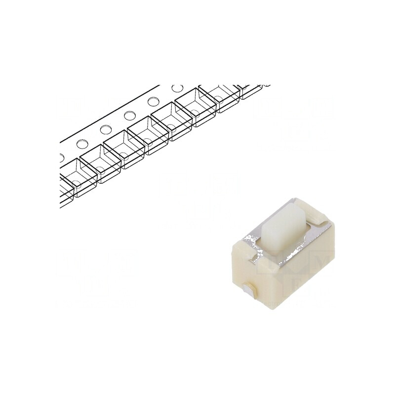Microîntrerupător TACT SPST Pozitiv 2, 0,05A/12VDC SMT - Fără 1,6N | Electronic-mag.ro | Componente Electronice