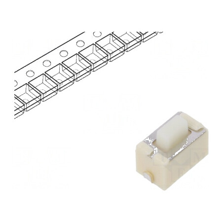 Microîntrerupător TACT SPST Pozitiv 2, 0,05A/12VDC SMT - Fără 1,6N | Electronic-mag.ro | Componente Electronice