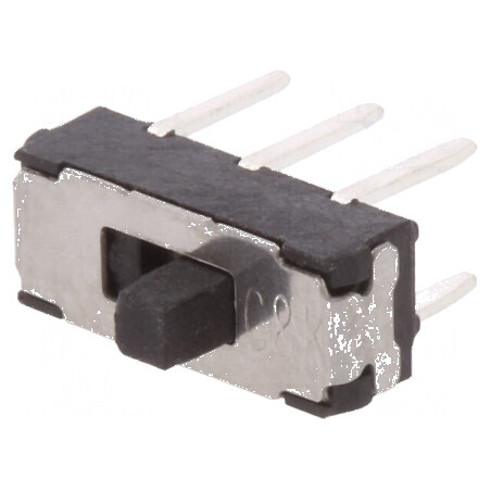 Comutator glisant DPDT 0,3A/6VDC ON-ON THT pentru PCB, Poz: 2 | Electronic-mag.ro | Componente Electronice