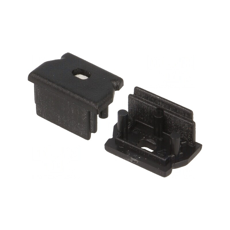 Obturator pentru profil LED negru, 2 bucăți, din ABS cu orificiu UNI12 | Electronic-mag.ro | Componente Electronice Obturator pentru profil LED negru, 2 bucăți, din ABS cu orificiu UNI12 | Electronic-mag.ro | Componente Electronice