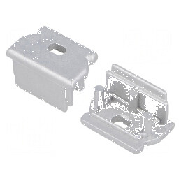 Obturator LED Profil Argintiu 2 Bucăți ABS cu Orificiu UNI12 | Electronic-mag.ro | Componente Electronice
