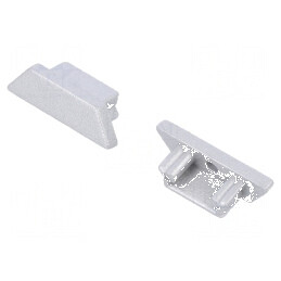 Obturator pentru profil LED argintiu, set de 2 bucăți, din ABS, model ARC12 | Electronic-mag.ro | Componente Electronice