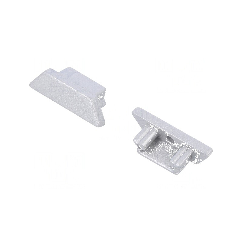 Obturator pentru profil LED argintiu, set de 2 bucăți, din ABS, model ARC12 | Electronic-mag.ro | Componente Electronice