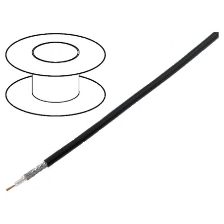 Cablu Coaxial RG174 PVC Negru 250m, Diametru 2,7mm | Electronic-mag.ro | Componente Electronice