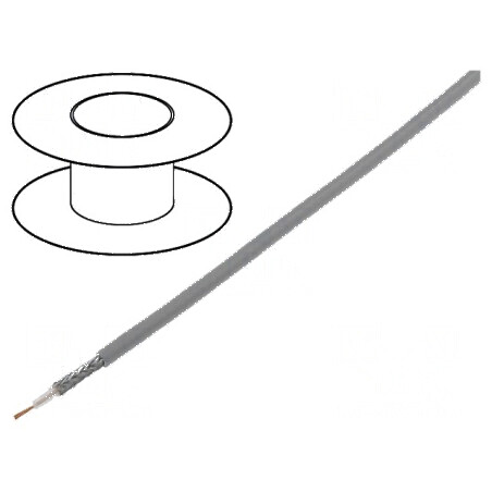 Cablu Coaxial RG174 PVC Gri 250m, Diametru 2,7mm - Soluție Ideală pentru Conexiuni Electrice | Electronic-mag.ro | Componente Electronice