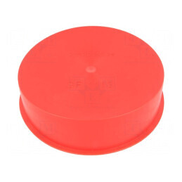 Obturator Corp Roșu Diametru Exterior 112,5mm Înălțime 27,5mm LDPE SafeCAP | Electronic-mag.ro | Componente Electronice