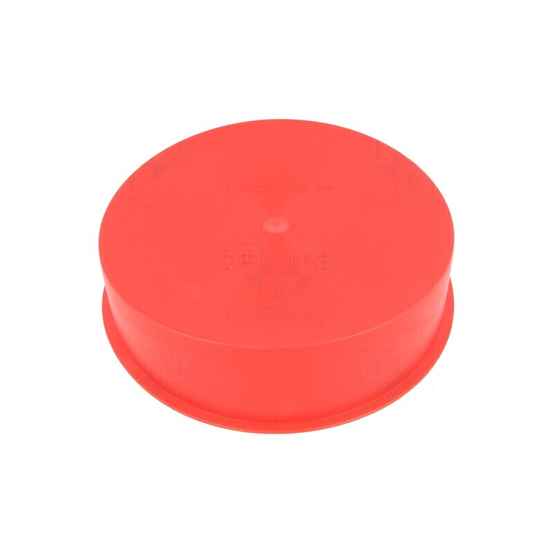 Obturator Corp Roșu Diametru Exterior 112,5mm Înălțime 27,5mm LDPE SafeCAP | Electronic-mag.ro | Componente Electronice