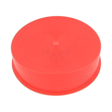 Obturator Corp Roșu Diametru Exterior 112,5mm Înălțime 27,5mm LDPE SafeCAP | Electronic-mag.ro | Componente Electronice