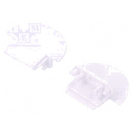 Obturator LED Profil Alb 2 Bucăți ABS cu Inscripția TOPMET - Accesorii pentru Iluminat Profesional | Electronic-mag.ro | Componente Electronice