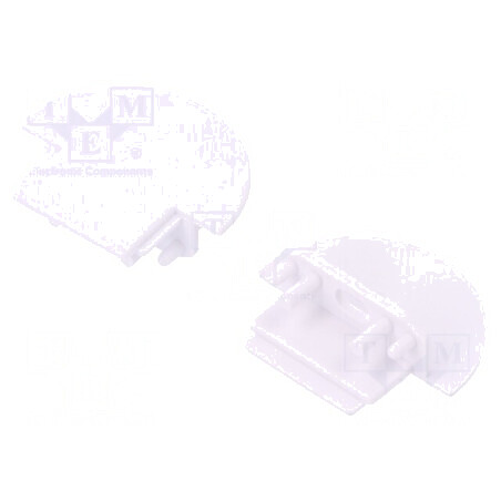Obturator LED Profil Alb 2 Bucăți ABS cu Inscripția TOPMET - Accesorii pentru Iluminat Profesional | Electronic-mag.ro | Componente Electronice