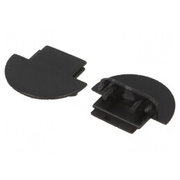 Obturator LED Profil Negru 2 Bucăți ABS cu Inscripția TOPMET - Accesorii Iluminat Profesional | Electronic-mag.ro | Componente Electronice