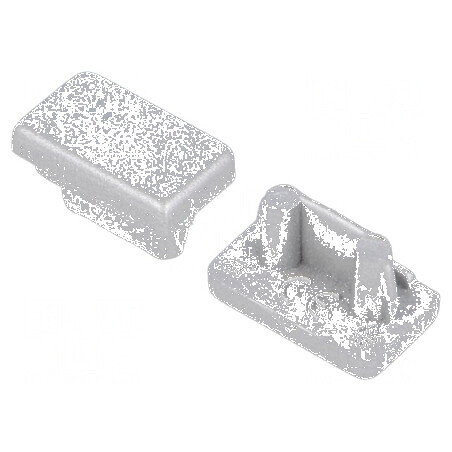 Obturator pentru profil LED argintiu, set de 2 bucăți, ABS SLIM8 | Electronic-mag.ro | Componente Electronice