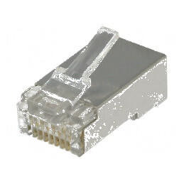 Conector RJ45 ecranat Cat 6, mufă PIN 8, dispunere 8p8c | Electronic-mag.ro | Componente Electronice