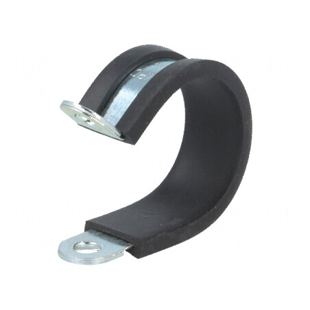 Clipsuri Øbuclă din oţel, 25mm diametru, 12mm lăţime, cu protecţie din EPDM | Electronic-mag.ro | Componente Electronice