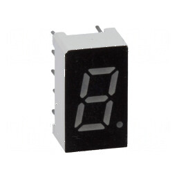 Afişaj LED 7 segmente 7,62mm 0,3 Nr.car: 1 roşie 40mcd - Display Digital de Înaltă Vizibilitate | Electronic-mag.ro | Componente Electronice