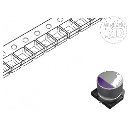 Condensator polimeric low ESR 220uF 6.3VDC SVPE SMD ±20% - Componentă electronică de înaltă performanță | Electronic-mag.ro | Componente Electronice