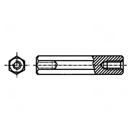 Piuliță Distanțieră Filetată Poliamidă M2,5 15mm Neagră - Accesorii pentru Montaj Profesional | Electronic-mag.ro | Componente Electronice