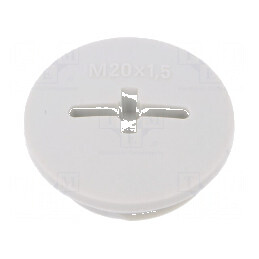 Capac de protecție M20 1,5 IP68 din poliamidă gri deschis, 6mm - soluție durabilă pentru conectivitate industrială | Electronic-mag.ro | Componente Electronice