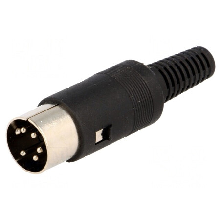 Conector DIN Mufă Tată PIN 5, Dispunere 240° Drept pe Cablu - Soluție Profesională de Conectare | Electronic-mag.ro | Componente Electronice