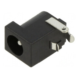 Conector alimentare DC 6,3/2,35mm soclu tată pentru PCB THT - componentă electronică de calitate | Electronic-mag.ro | Componente Electronice