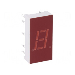 Afișaj LED cu 7 segmente, 7,62 mm, roșu, luminositate 0,8÷2 mcd, nr. car: 1 | Electronic-mag.ro | Componente Electronice