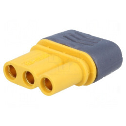 Conector Alimentare DC Mufă MR30 Mamă cu 3 pini pe Cablu pentru Lipire | Electronic-mag.ro | Componente Electronice