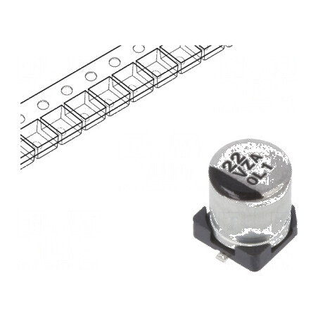 Condensator hibrid SMD 22uF 35VDC ESR 100mΩ Ø5x5,8mm ±20% | Electronic-mag.ro | Componente Electronice