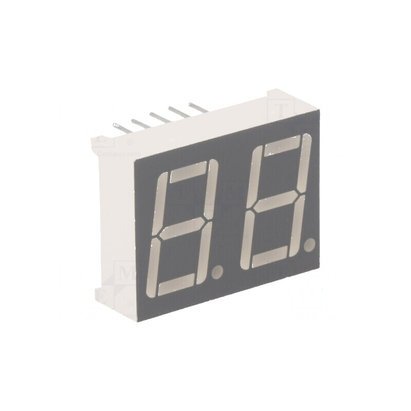 Afișaj LED cu 7 segmente 14,2mm 0,56" - Număr car: 2, Roșu Anodizat | Electronic-mag.ro | Componente Electronice Afișaj LED cu 7 segmente 14,2mm 0,56" - Număr car: 2, Roșu Anodizat | Electronic-mag.ro | Componente Electronice