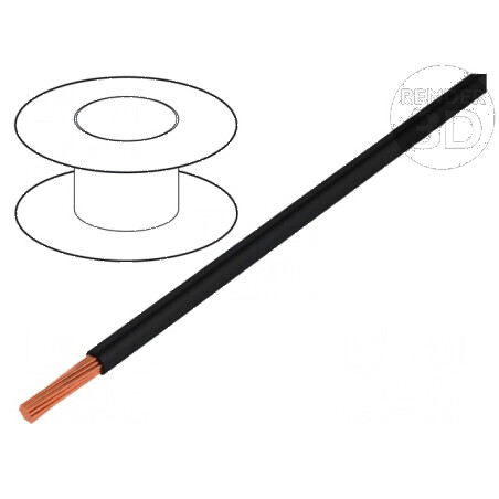 Cablu electric H05V2-K, litat Cu 1mm², PVC negru, 300V/500V, 500m | Electronic-mag.ro | Componente Electronice