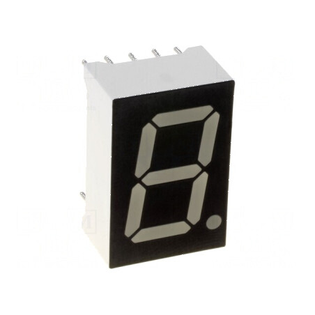 Afişaj LED 7 segmente 14,2mm 0,56" Nr.car: 1 roşie 15mcd - Display pentru indicatori și panouri de control | Electronic-mag.ro | Componente Electronice