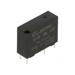Releu electromagnetic SPST-NO, 5A 277VAC, contact max 5A - SRB | Electronic-mag.ro | Componente Electronice