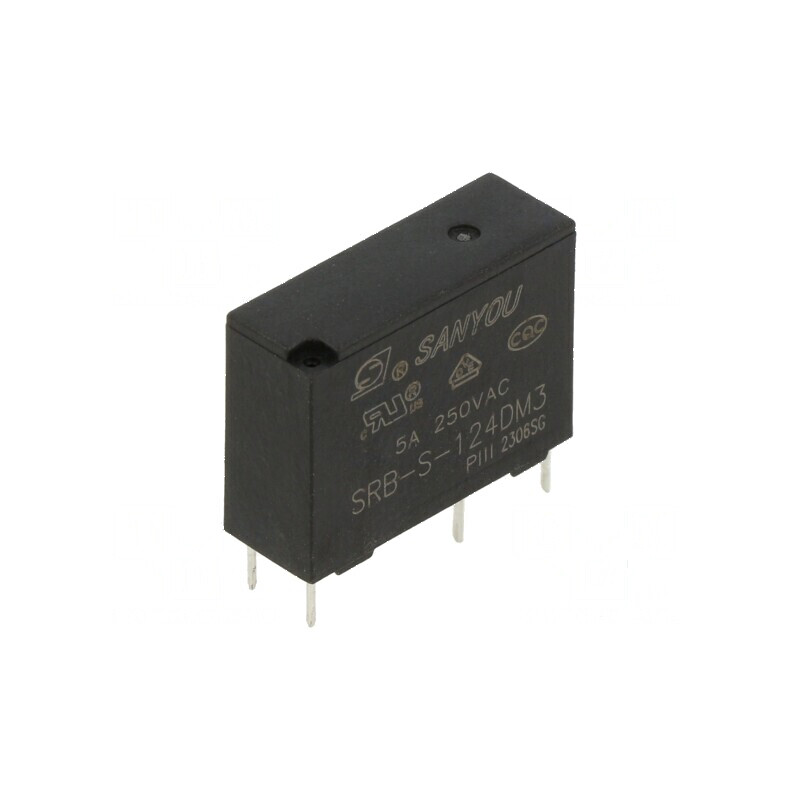 Releu electromagnetic SPST-NO, 5A 277VAC, contact max 5A - SRB | Electronic-mag.ro | Componente Electronice