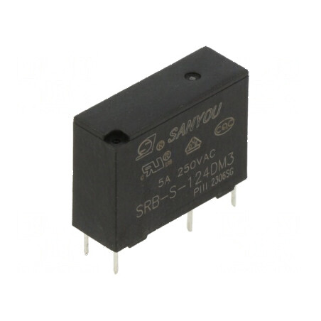Releu electromagnetic SPST-NO, 5A 277VAC, contact max 5A - SRB | Electronic-mag.ro | Componente Electronice
