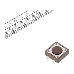 Microîntrerupător TACT SPST-NO 0,05A/12VDC SMT 1,57N - Pozitie 2 | Electronic-mag.ro | Componente Electronice