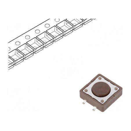 Microîntrerupător TACT SPST-NO 0,05A/12VDC SMT 1,57N - Pozitie 2 | Electronic-mag.ro | Componente Electronice