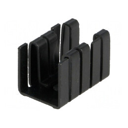 Radiator presat TO220 negru - Dimensiuni L: 19mm, W: 12,8mm, H: 12,7mm | Electronic-mag.ro | Componente Electronice