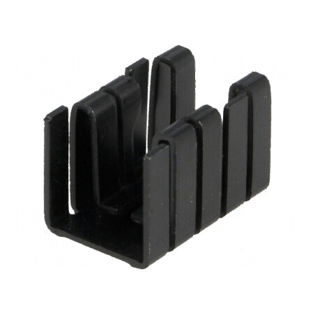 Radiator presat TO220 negru - Dimensiuni L: 19mm, W: 12,8mm, H: 12,7mm | Electronic-mag.ro | Componente Electronice