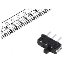Comutator glisant SPDT 0,3A/6VDC ON-ON THT 2 Pozitii -40÷85°C | Electronic-mag.ro | Componente Electronice