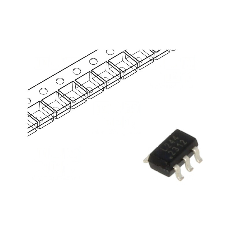 Diodă TVS SOT23-6 6V 0,225W pentru Protecție ESD - Rola 4Bande | Electronic-mag.ro | Componente Electronice