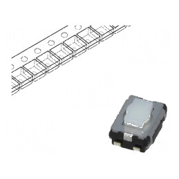 Microîntrerupător TACT SPST 0,02A/15VDC SMT Pozitie 2,5mm | Electronic-mag.ro | Componente Electronice